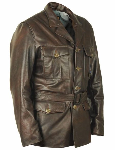 Goldfish Leather Pea Coat