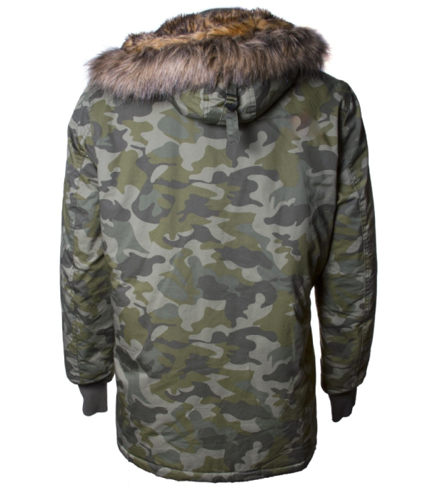 Back Men’s Camo Down Parka Jacket