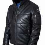 Men's Leather Parka Jacket