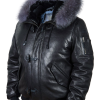 Parka Black Leather Jacket