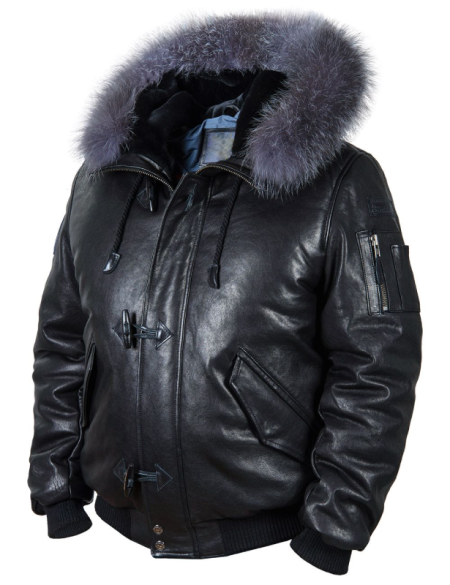 Parka Black Leather Jacket