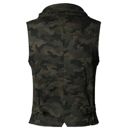Back view of Camo Motorcycle Vest