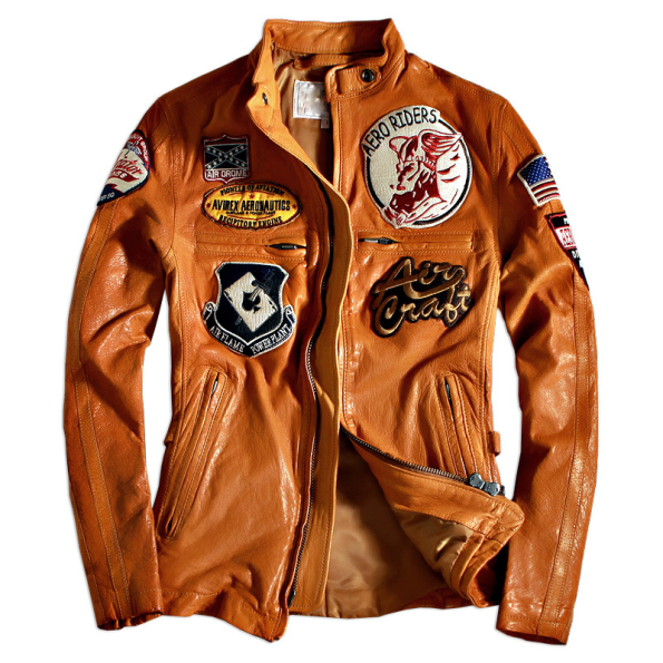 Air Force Flight Brown Leather Jacket