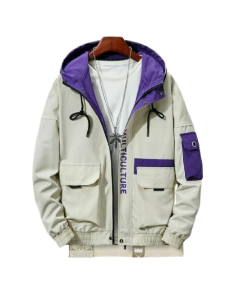 Air Force Hip Hop Windbreaker white Jacket