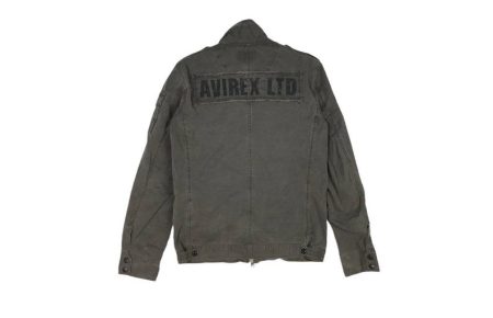 Back Men's Vintage Gray Cotton Jacket