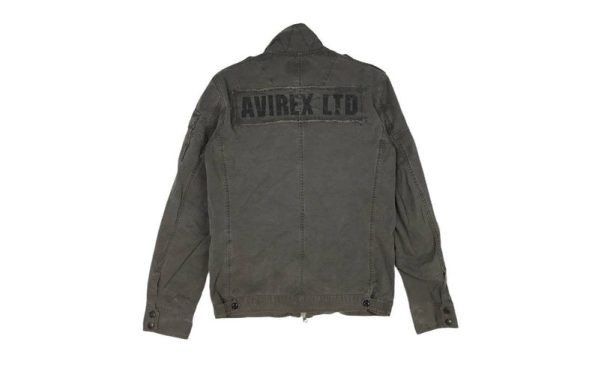 Back Men's Vintage Gray Cotton Jacket