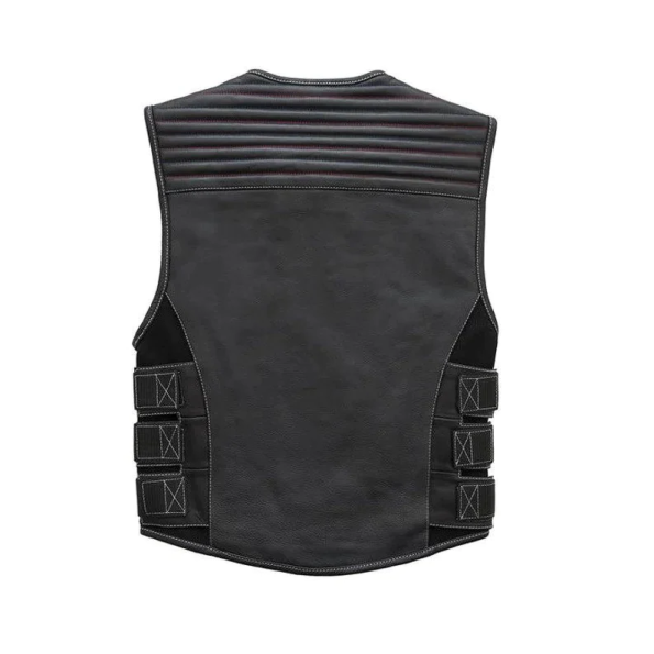 Back USA Quilted Leather Vest