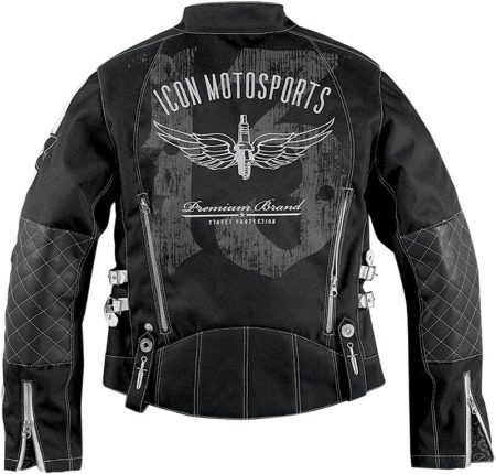 Back View of Women's Textile Motorcycle Jacket