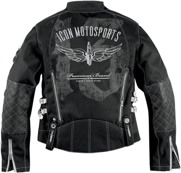 Back View of Women's Textile Motorcycle Jacket
