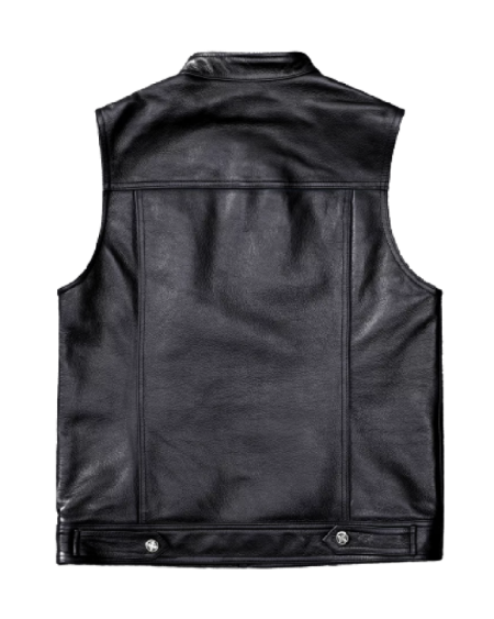 Back High Quality Real Leather Vest