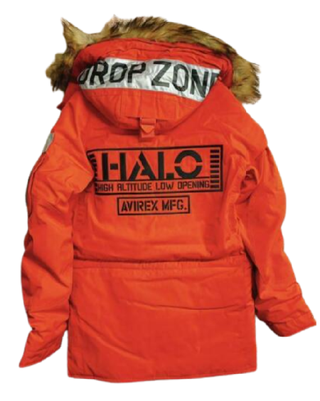 Back Men Fur Military Parka Jacket