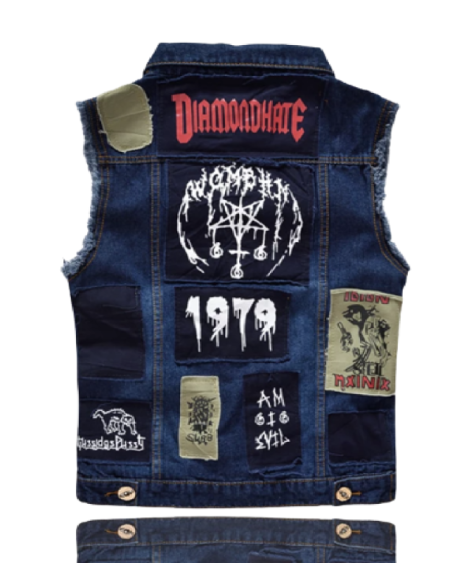 Back view of Men's Cowboy Jeans Vest