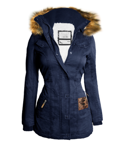 Miss Top Gun Faux Fur Lined Parka Jacket