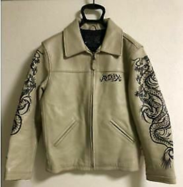 Sheepskin Leather Dragon Painted Jacket