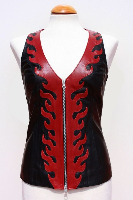 Top Woman Leather Vest