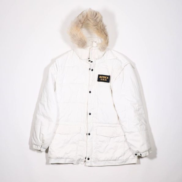 White Puffer Fur Hooded Jacket