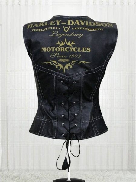 Women Biker Leather Vest