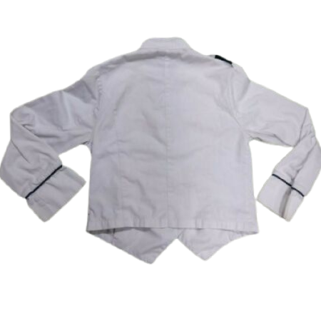 Back Air Force Military White Jacket