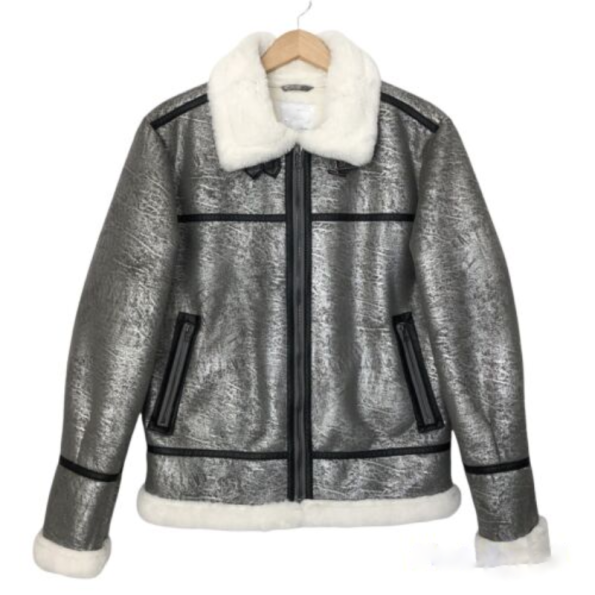 B3 Silver Bomber Shearling Jacket