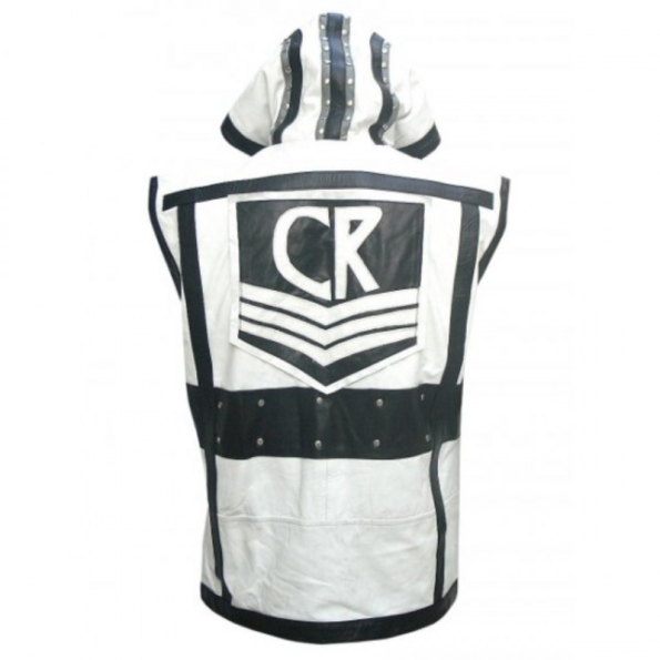 Back Black And White Superstar Leather Vest