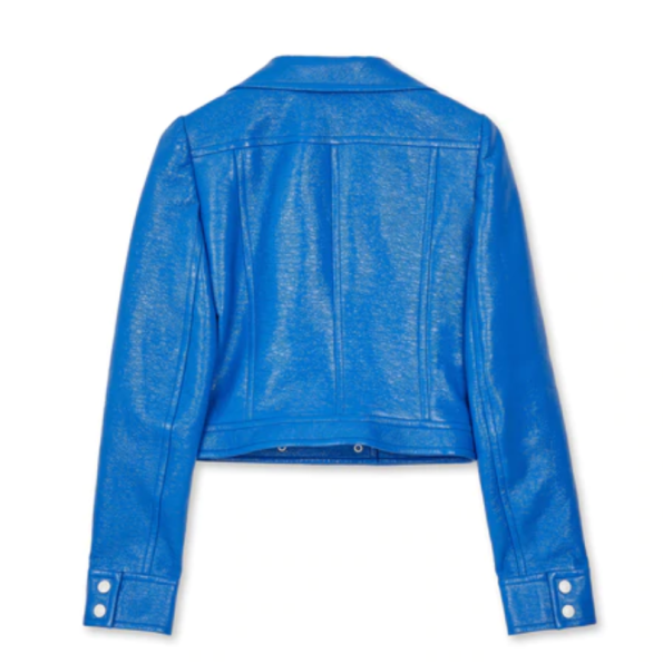 Back Crop Biker Leather Jacket