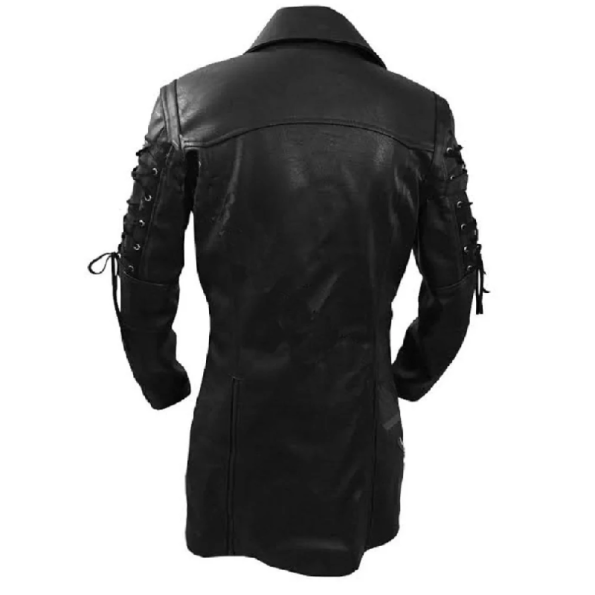 Back Men's Steampunk Military Coat