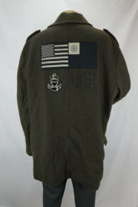 Back Military Green US Navy Wool Pea Coat