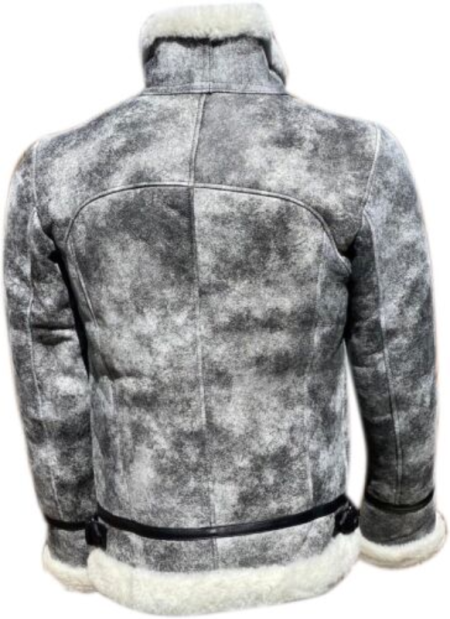Back Sheepskin Aviator B-3 Bomber Jacket