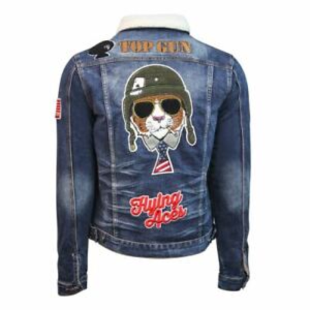Back Top Gun Blue Denim Jacket
