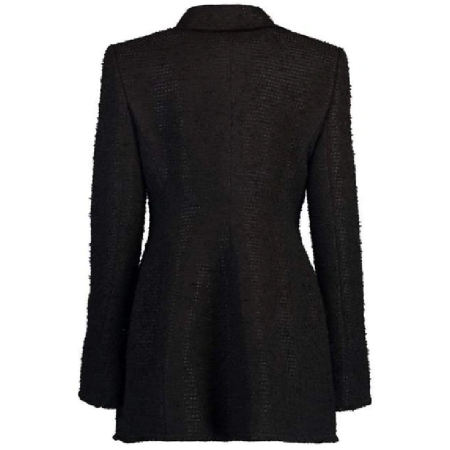 Black Tweed Single Breasted Jacket