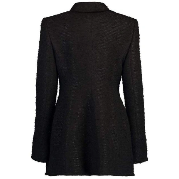 Black Tweed Single Breasted Jacket