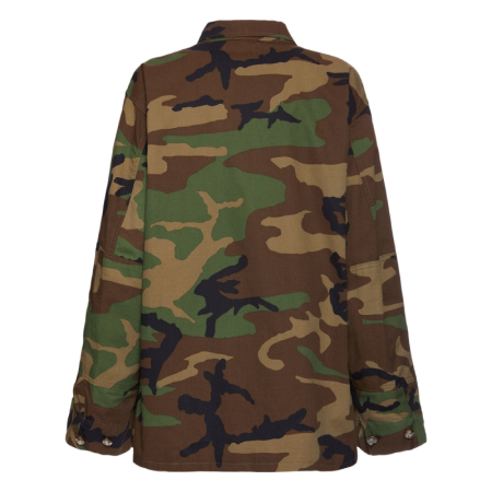 Back Camouflage Print Cotton Ripstop Jacket