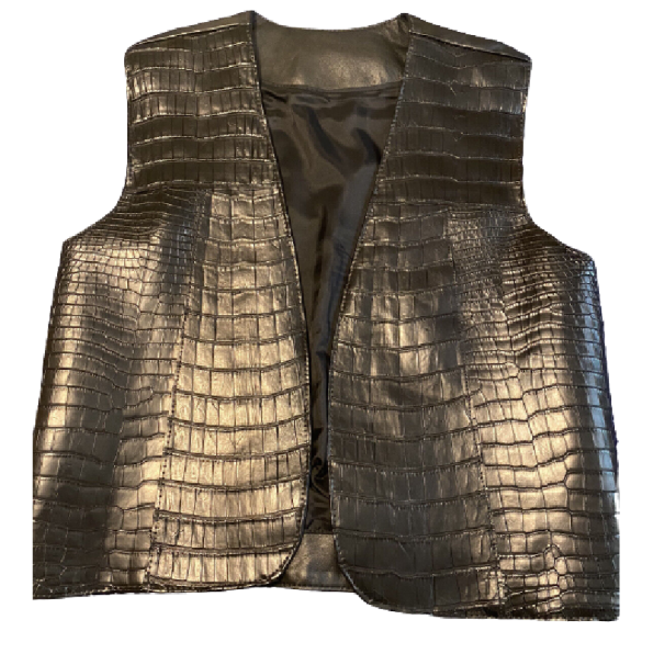 Genuine Crocodile Leather Vest