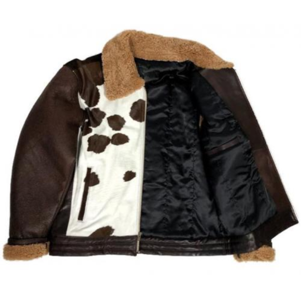 Genuine Sheepskin Aviator Leather Jacket