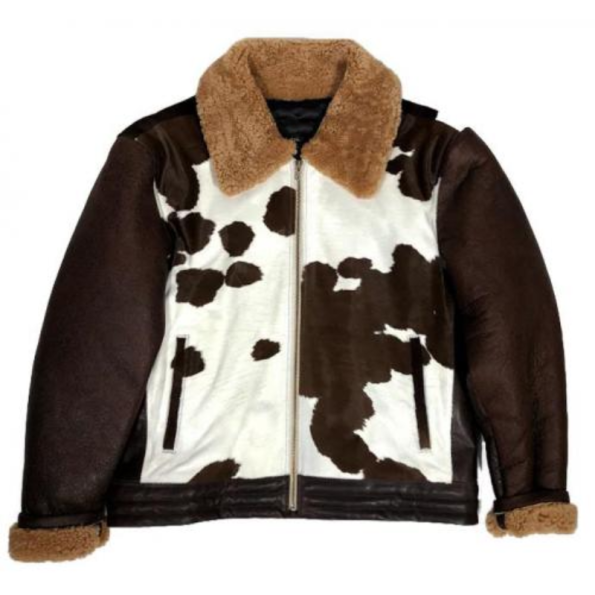 Genuine Sheepskin Aviator Leather Jacket