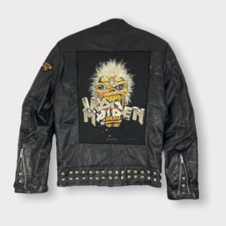 Back Iron Vintage Black Leather Biker Jacket