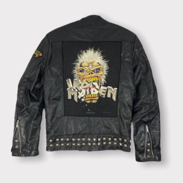 Back Iron Vintage Black Leather Biker Jacket