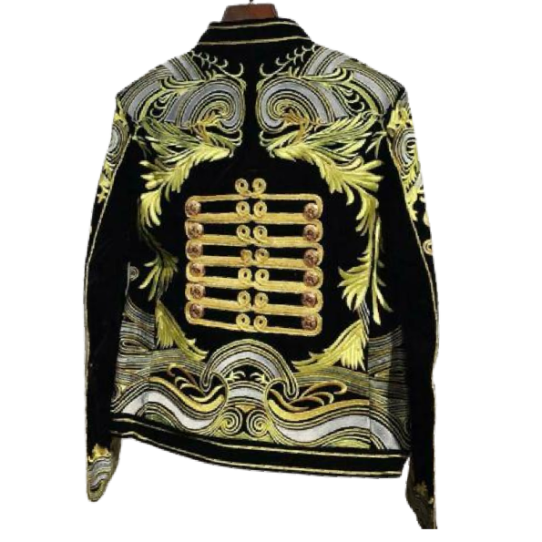 Back Men Military Bar Party Coat