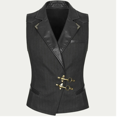 Men's Gothic Style Leather Vest