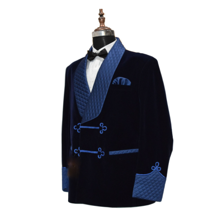 Navy Blue Party Wear Coat