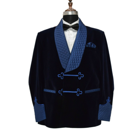 Navy Blue Party Wear Coat