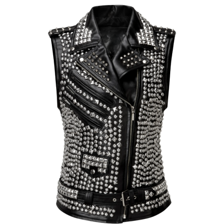 Overload Studded Leather Vest