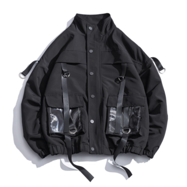 PVC Pockets Bomber Jacket