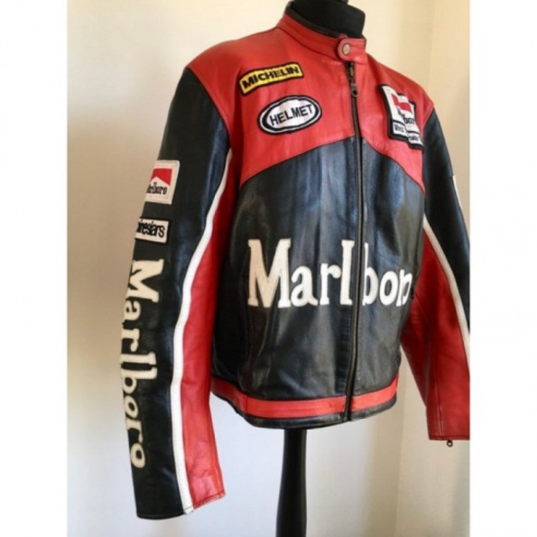 Red Marlboro Racing Leather Jacket