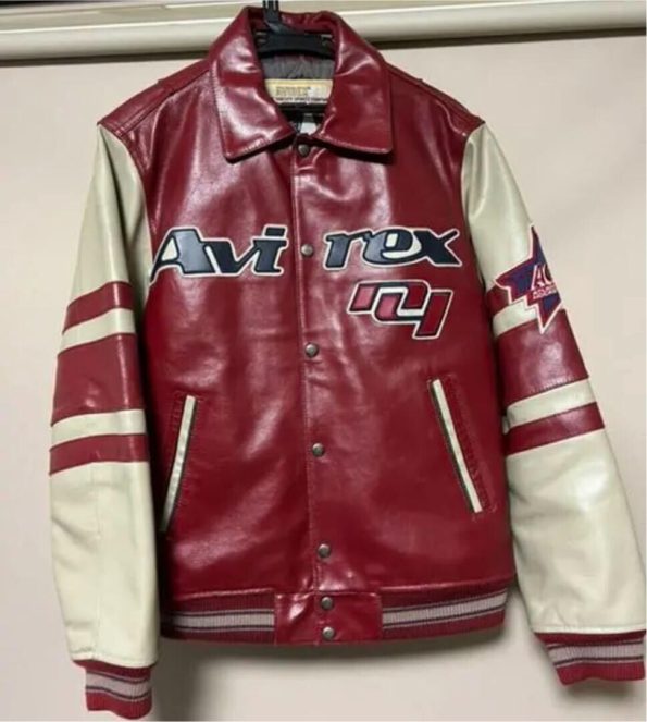 Red Varsity Goalers Leather Jacket