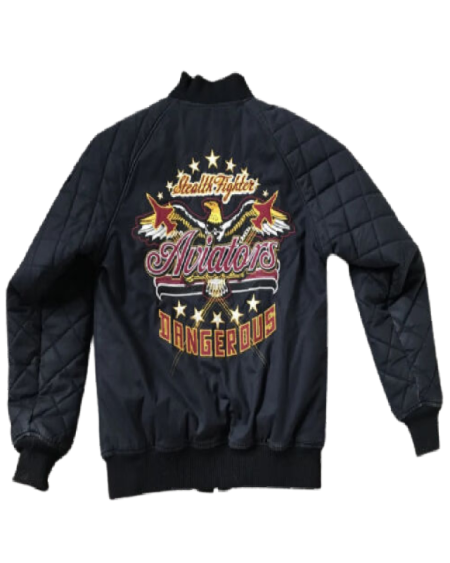 Back Top Gun Flying Pilot Bomber Jacket