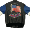 Back USA Flag Leather Jacket