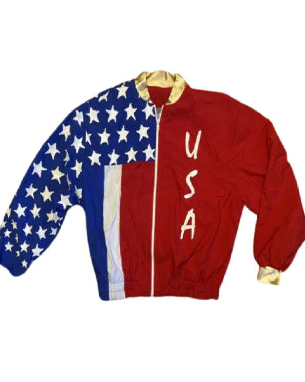 USA Flag Patriotic Windbreaker Jacket