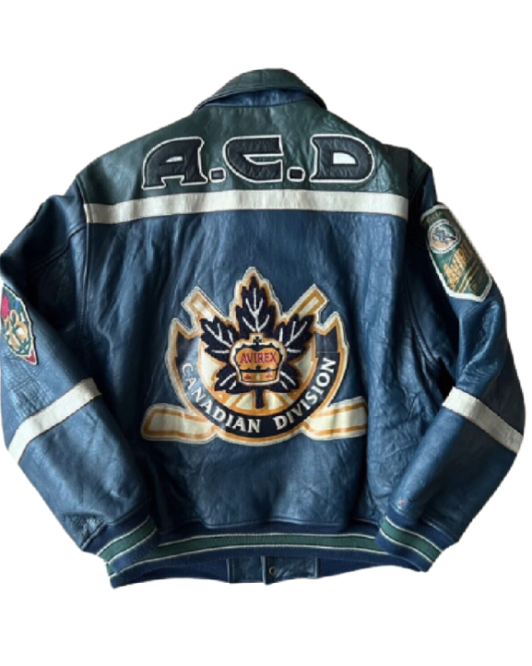 Back Vintage 90s A.C.D Leather Jacket
