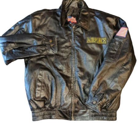 Vintage Air Force Black Leather Jacket